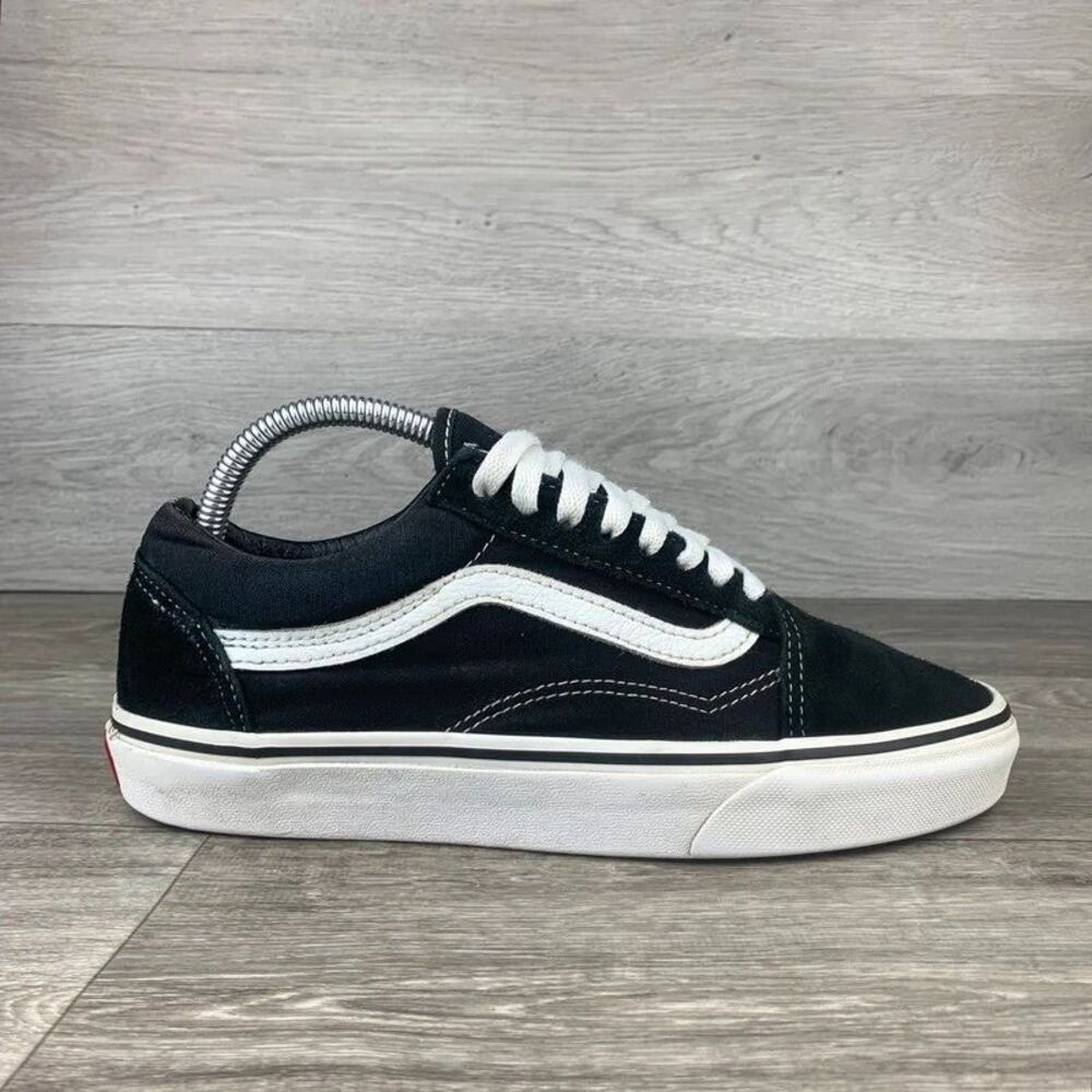 Womens Black/White Vans Canvas old skool sk8 Shoes low top size 8